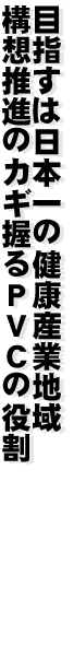 目指すは日本一の健康産業地域 構想推進のカギ握るPVCの役割
